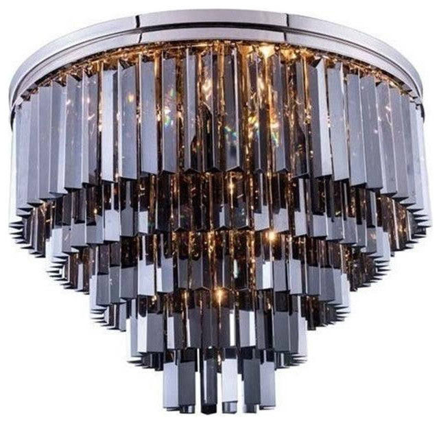 Elegant Lighting Sydney 32" 17 Light Royal Crystal Flush Mount