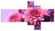Colorful Autumnal Chrysanthemum, Floral Canvas Art Print, 60"x32", 5 panels