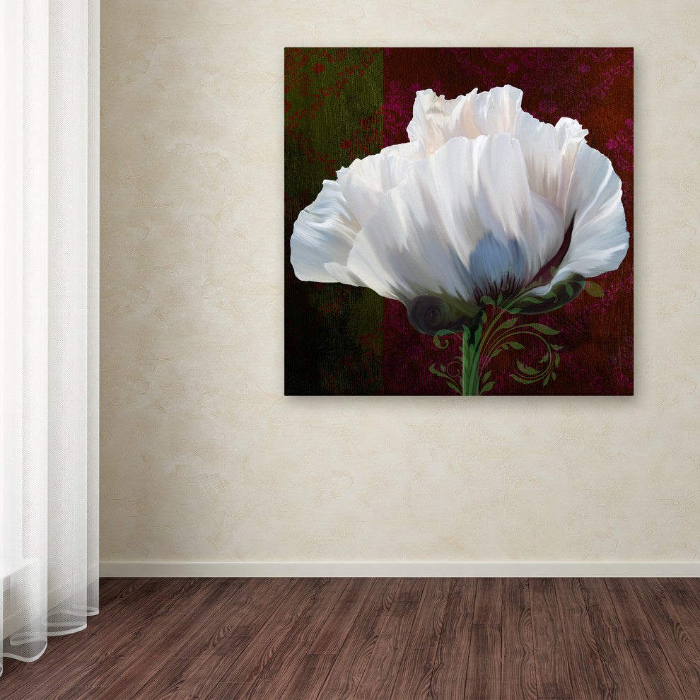 Tina Lavoie 'Coquelicot En Rouge' Canvas Art, 14" x 14"