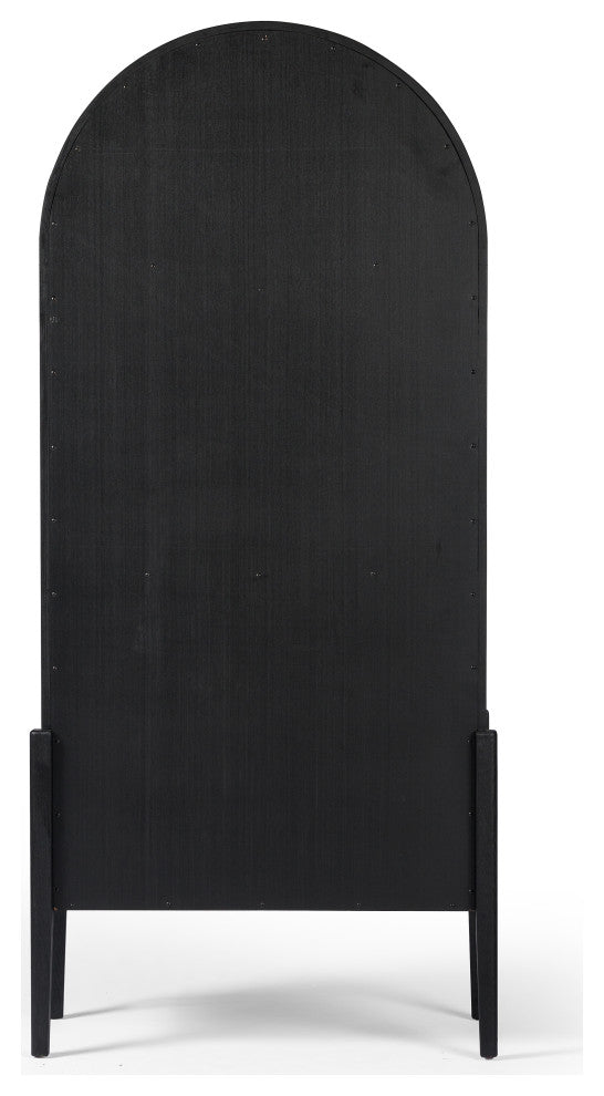 Tolle Panel Door Cabinet-Drifted Mat Blk