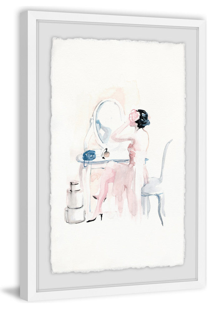 "White Vanity" Framed Painting Print, 24"x36"