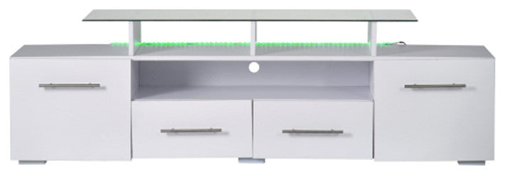 Universal Entertainment Center white modern TV benches