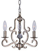 Crystorama 9347-OS, 3-Light Mini Chandelier, Olde Silver