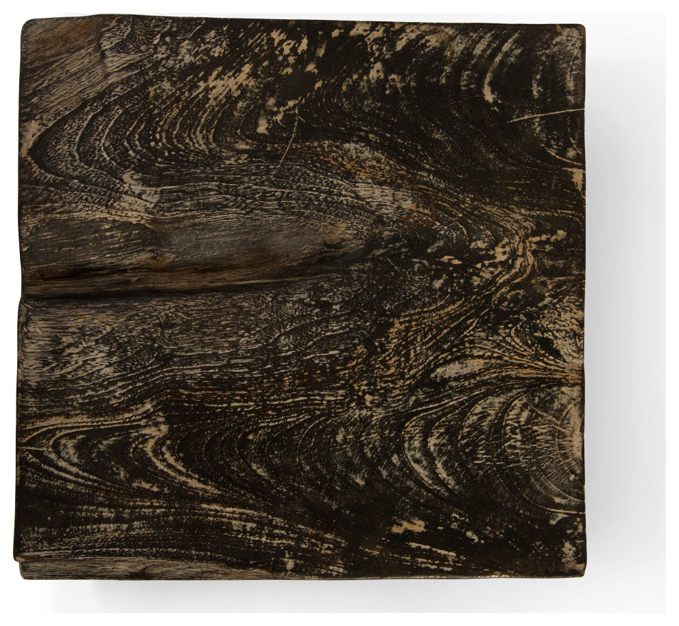 Black Wash Stool, Square