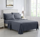 Kathy Ireland 6 Piece Brushed Microfiber Sheet Set, Dark Gray, Twin