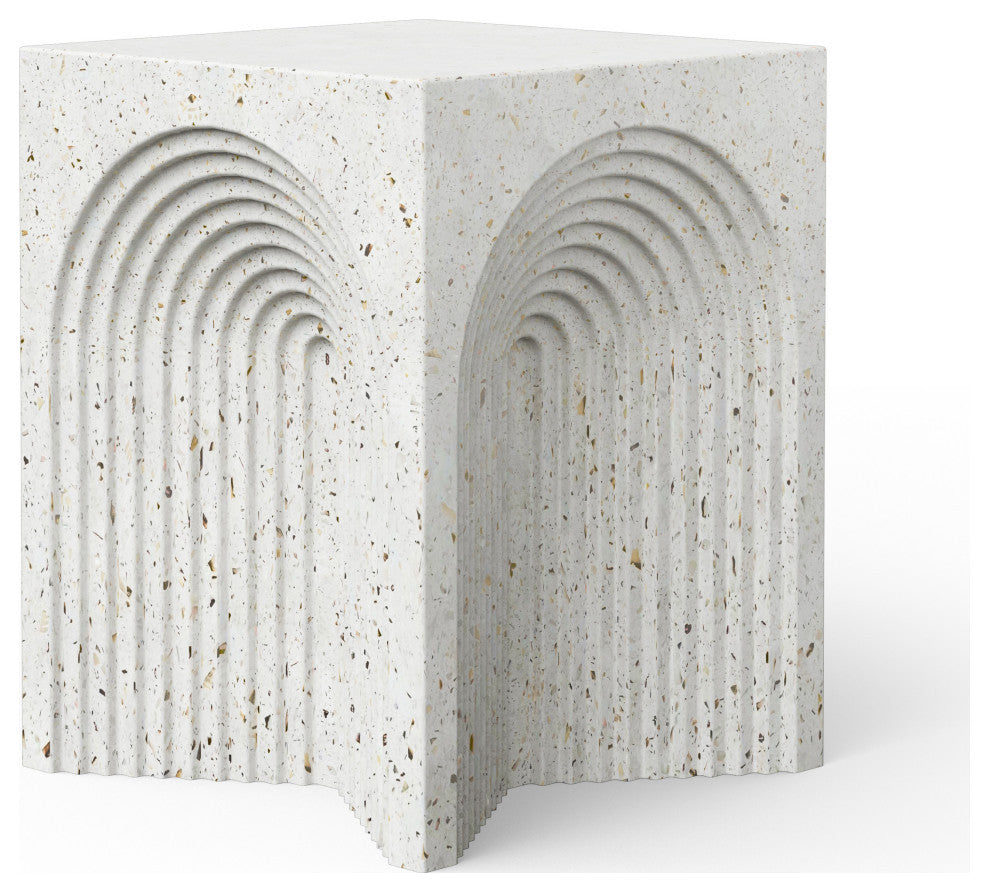 Mixx, Orion Stool, Ivory Terrazzo
