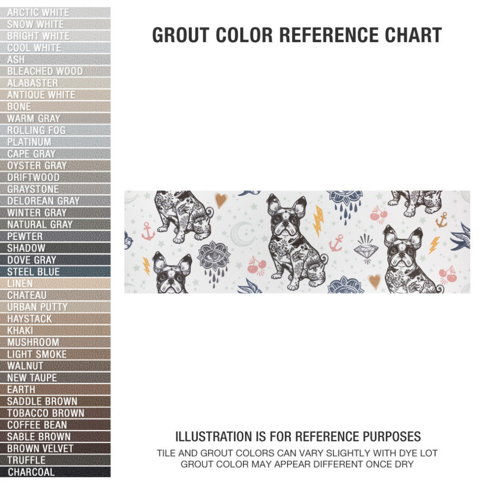 Rockstar Frenchie Ceramic Wall Tile Sample