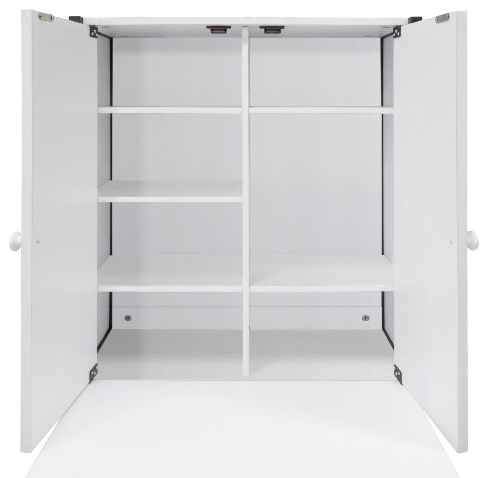 Sew Ready Craft, Office, Multi-use Armoire in Charcoal, White