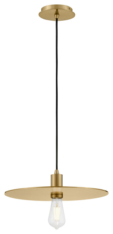Lark Lulu 15" Large Convertible Pendant Light, Lacquered Brass
