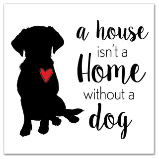Designs Direct House Home Dog 12x12 Canvas Wall Art