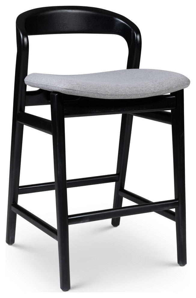Modern Brazilian, Velma, Counter Stool, Ebano/Essence Gray
