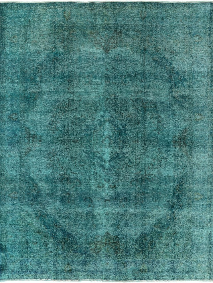 Antique Overdyed Hand-Knotted Oriental Wool Rug, 10'x12'