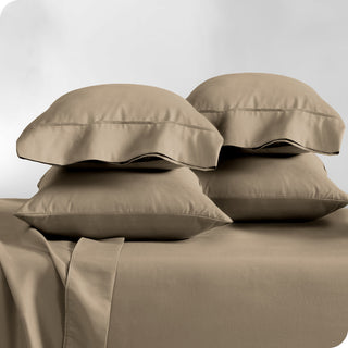 Bare Home Microfiber Pillowcases - Multi-Pack, Taupe, King, Set of 4