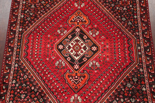 Consigned, Vintage Faded Persian Traditional Handmade Abrash Area Rug, Red, 7x10