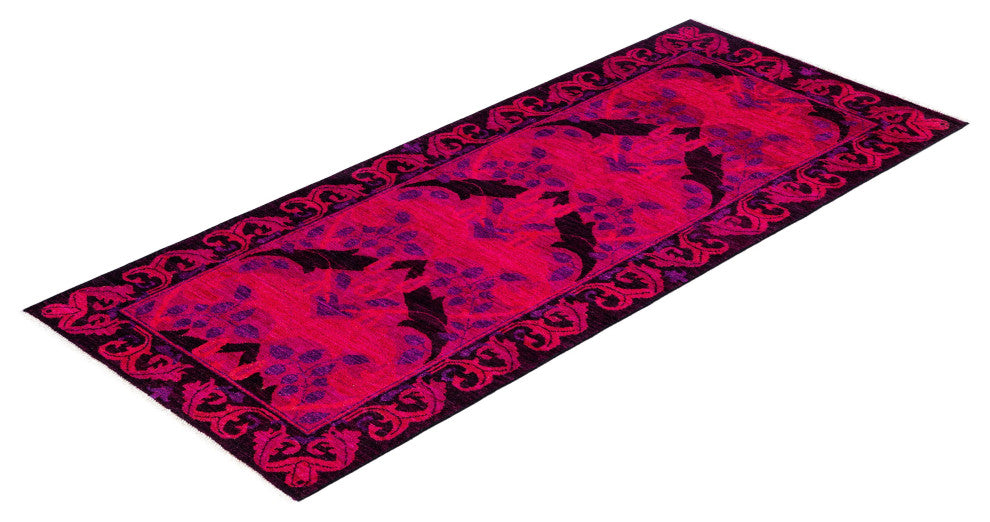 Overdyed One-of-a-Kind Hand-Knotted Area Rug Multi, 2' 7" x 6' 2"