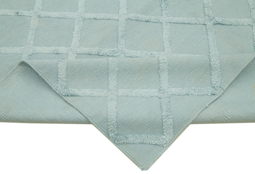 Rug N Carpet - Handwoven Modern Design 8' 7'' x 10' 0'' Wool Flatweave Kilim Rug