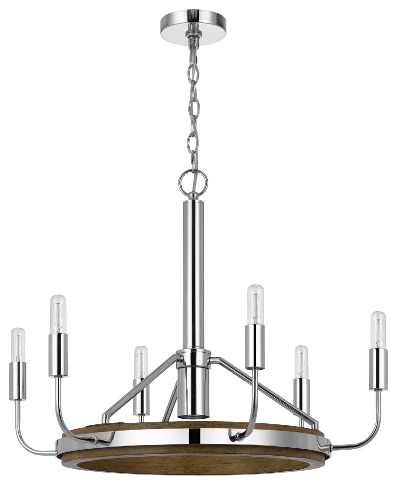 Saluda 60W x 6 metal chandelier