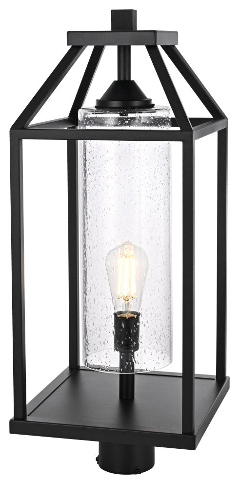 Home Living 26" Outdoor Post light, Black