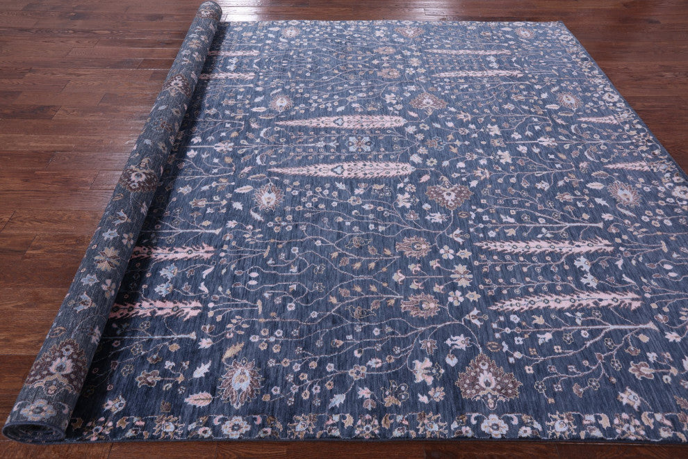Persian Ziegler Handmade Wool and Silk Rug 8' 10" X 11' 10" Q7050