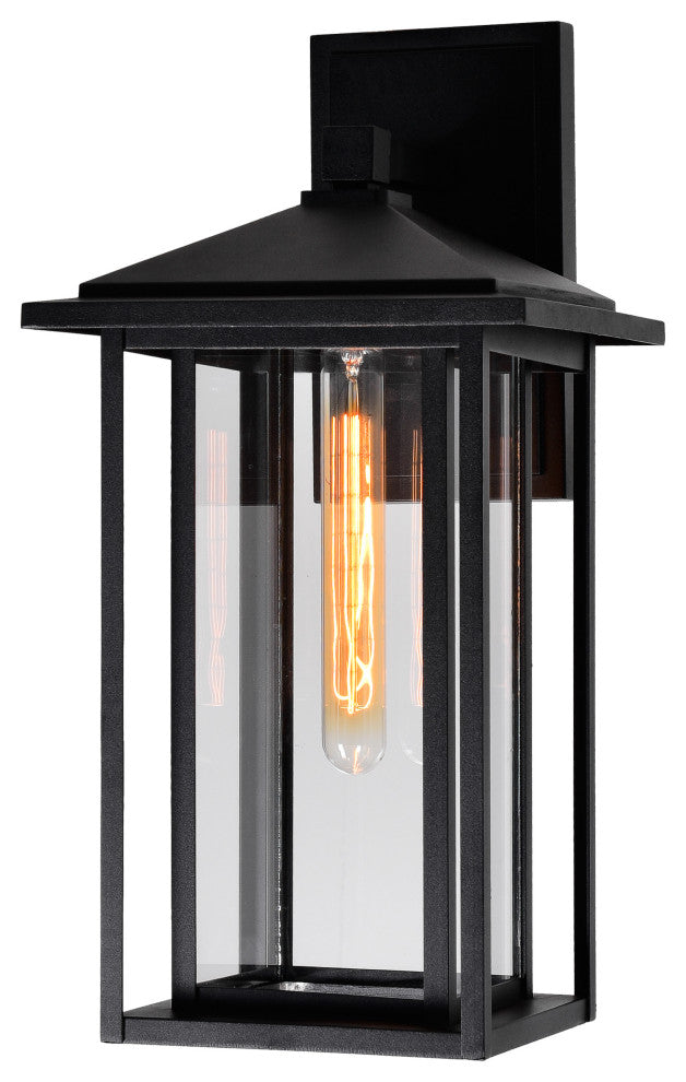 Crawford 1 Light Black Outdoor Wall Light