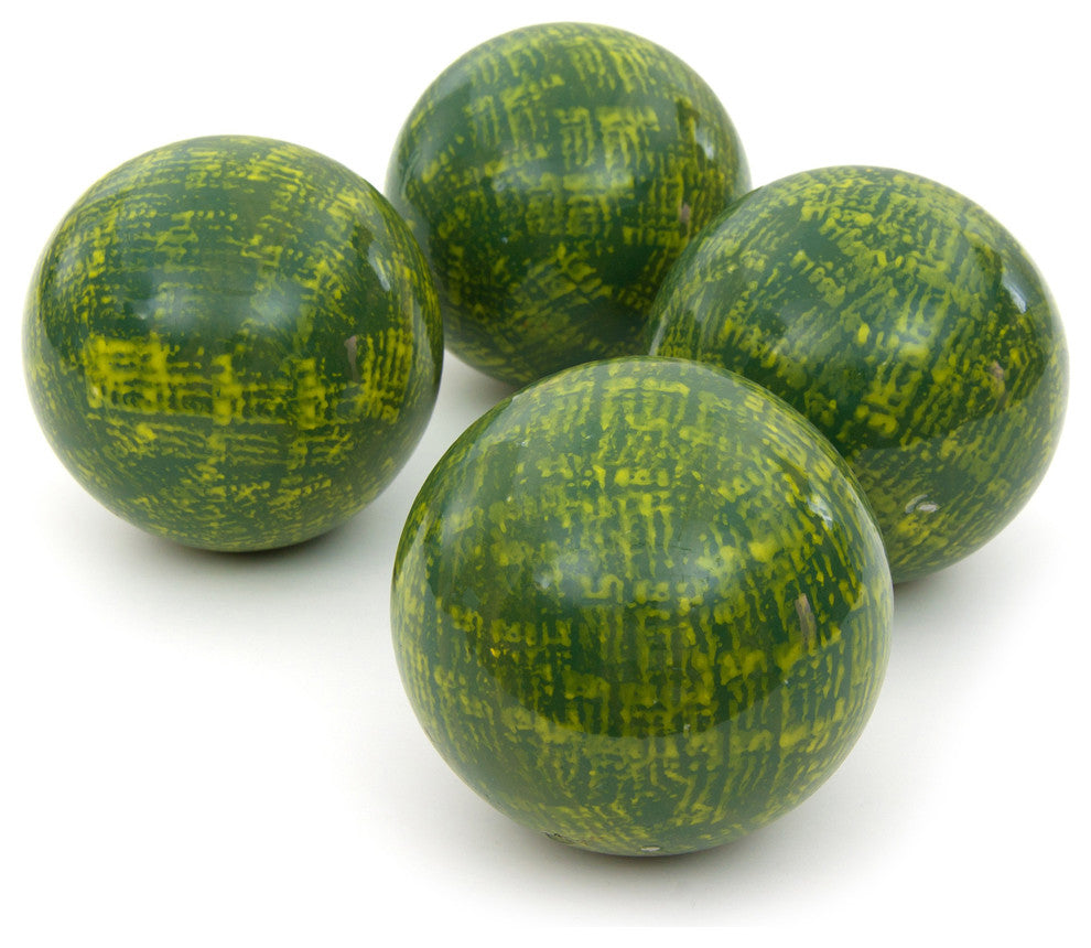 4" Green Porcelain Ball Set