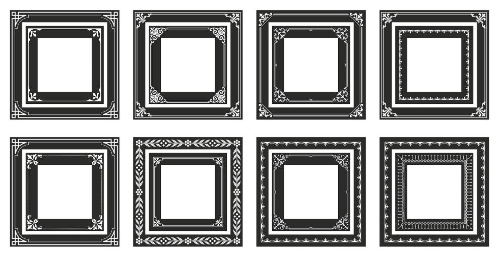 Ornate Gallery Frames Peel & Stick Wall Decals