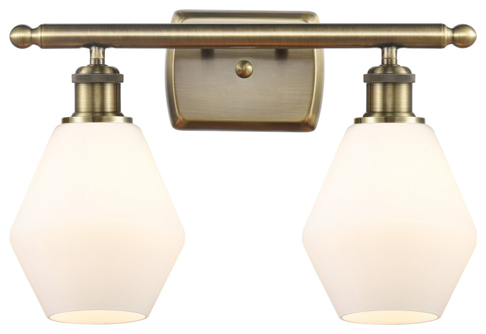 Innovations 516-2W-AB-G651-6 2-Light Bath Vanity Light, Antique Brass