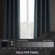 Faux Linen Grommet Room Darkening Curtain Single Panel, Reverie Blue, 50w X 96l