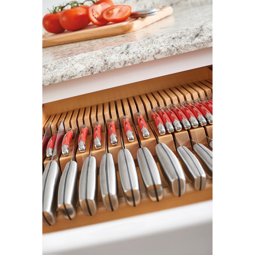 Wood Trim To Fit Knife Block Drawer Insert Organizer, Natural