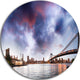 Brooklyn Bridge Over East River, Cityscape Round Wall Art, 23"
