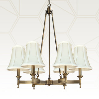 Royal Designs True Bell Basic Lamp Shade, Flame Clip Fitter, Eggshell, Set of 2