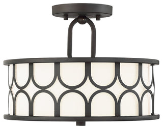 2-Light Semi-Flush Mount, Oil Rubbed Bronze