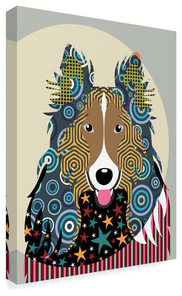 Lanre Adefioye 'Rough Collie' Canvas Art, 32"x24"