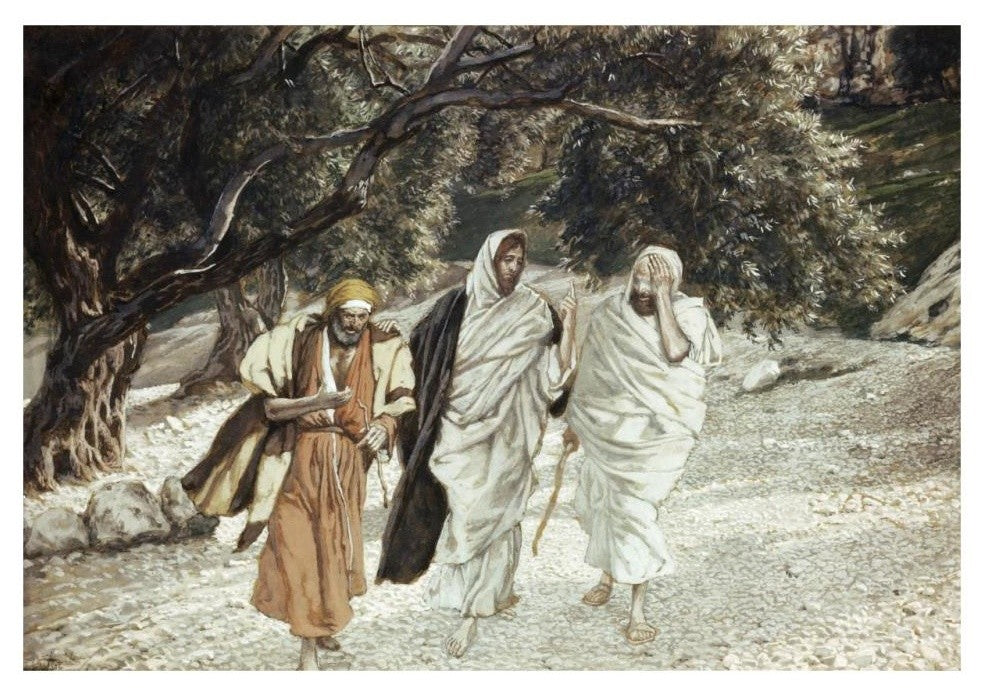 "Disciples On The Road To Emmaus" Digital Paper Print by James Tissot, 32"x23"