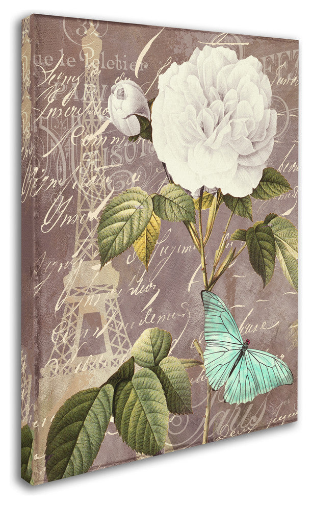 Color Bakery 'White Rose' Canvas Art, 24x32