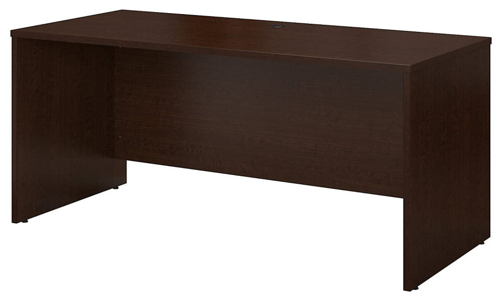 Rectangular Desk, Mocha Cherry Laminate Top and Wire Management Grommet, 60w X 2