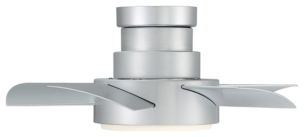 Modern Forms Vox Flush Mount Ceiling Fan, Bronze, Titanium Silver, 26"