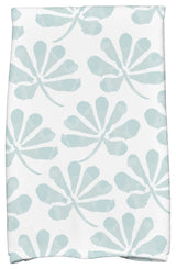 18"x30" Ina Floral Print Kitchen Towel, Aqua