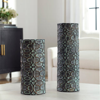 Uttermost Baltra Bronze Patina Vases, Set of 2