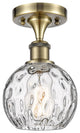Innovations 516-1C-AB-G1215-6 1-Light Semi-Flush Mount, Antique Brass