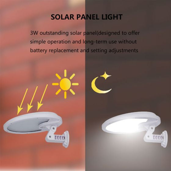 160Â° Motion Activated Outdoor Integrated LED Solar Security Flood Light, Warm Wh