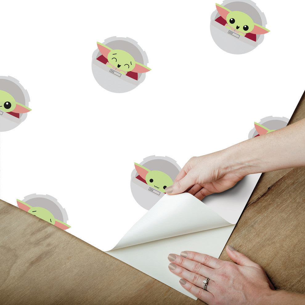 Green Grogu Peel & Stick Wallpaper