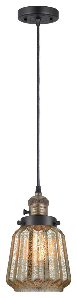 INNOVATIONS 201CSW-BAB-G146 1-Light Mini Pendant Black Antique Brass