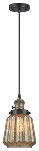 INNOVATIONS 201CSW-BAB-G146 1-Light Mini Pendant Black Antique Brass