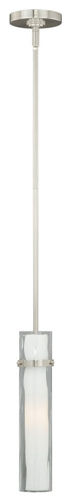 Vaxcel Vilo 1-Light Mini Pendant, Satin Nickel