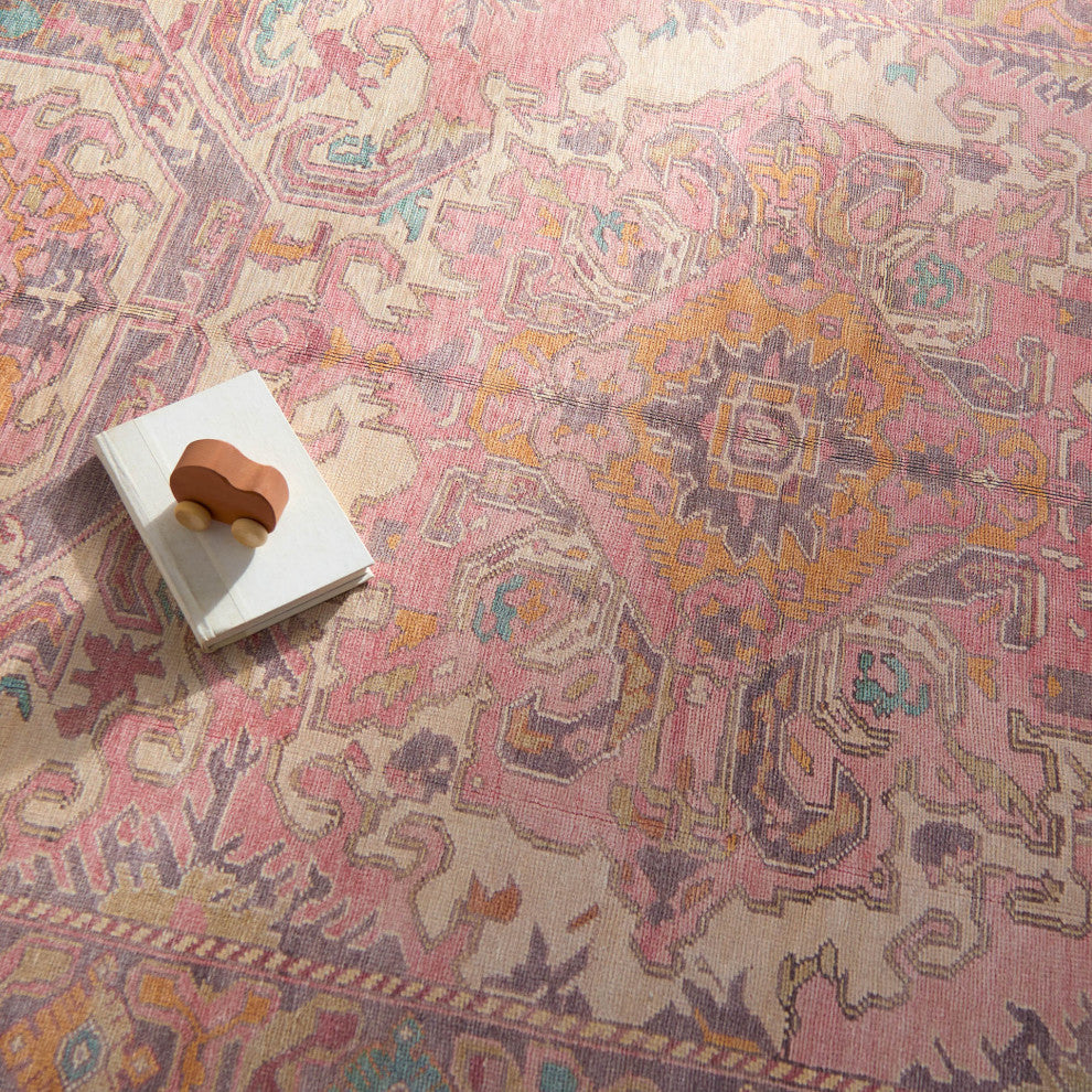 Vibe by Jaipur Living Elanor Medallion Pink/Purple Runner Rug 3'X8'