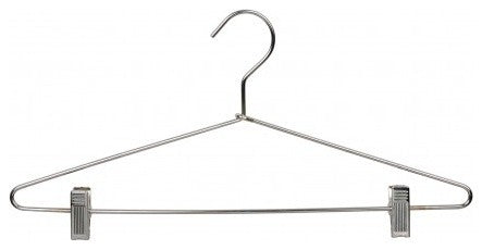 Metal Combo Hanger, Chrome Finish, Box of 100