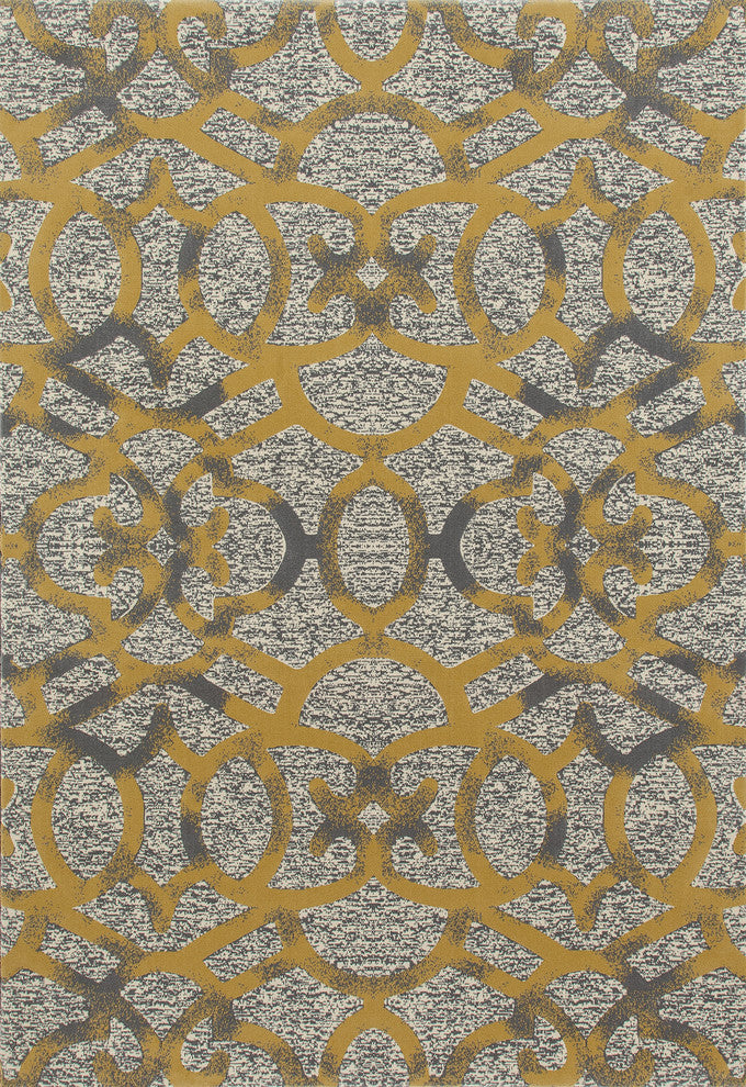 Bastille Trellis Yellow 3'11"x5'11" Area Rug