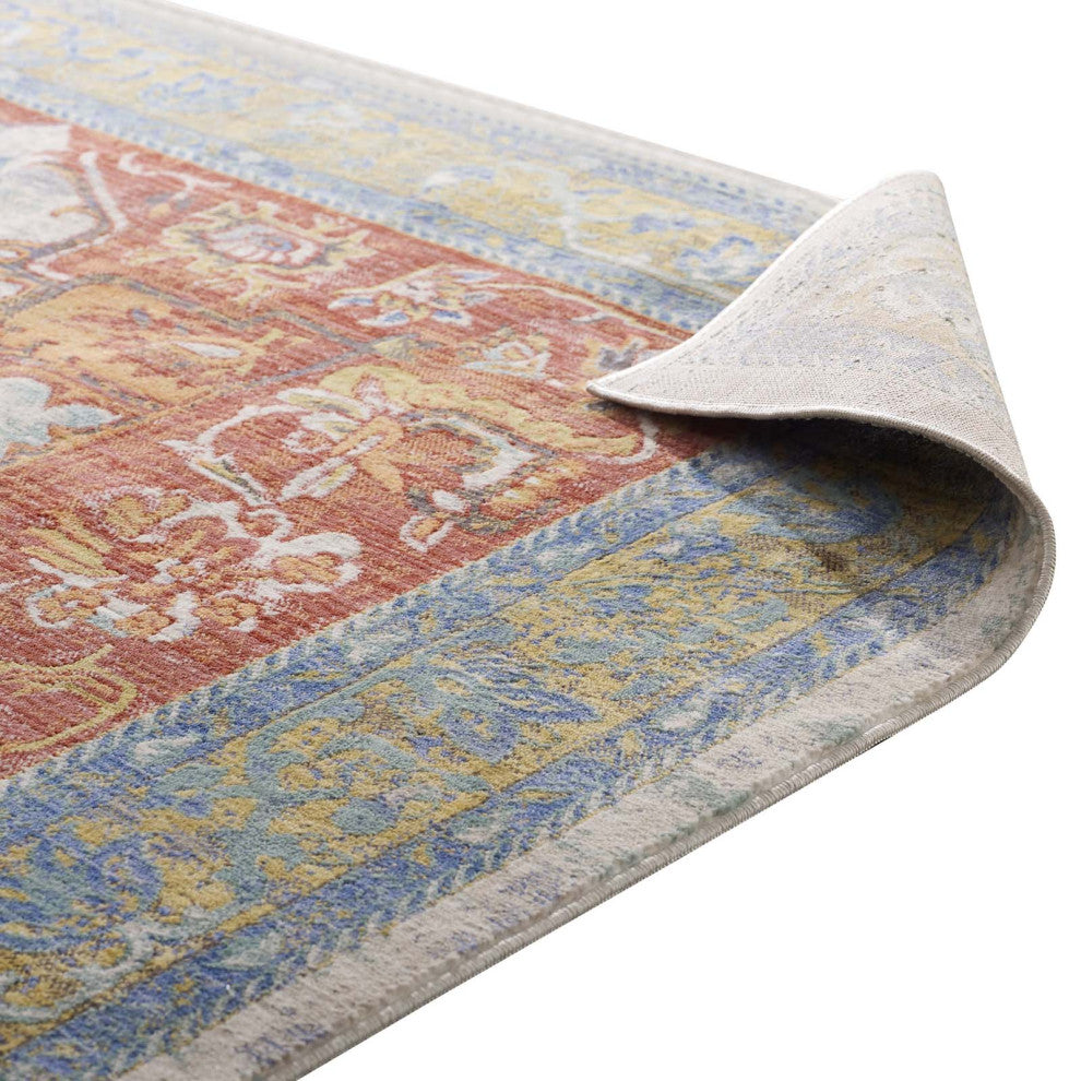 Multicolored Citlali Distressed Southwestern Aztec 8x10 Area Rug