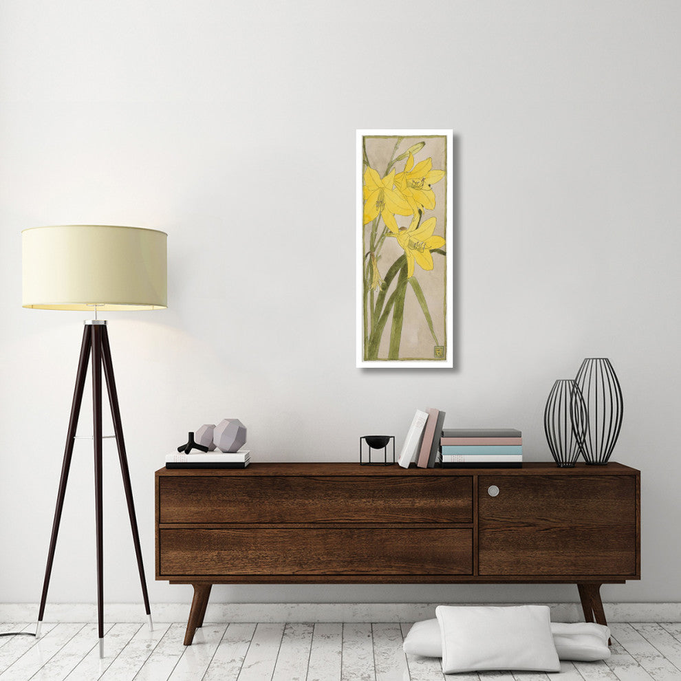 "Yellow Daylily" Digital Paper Print by Hannah Borger Overbeck, 17"x42"